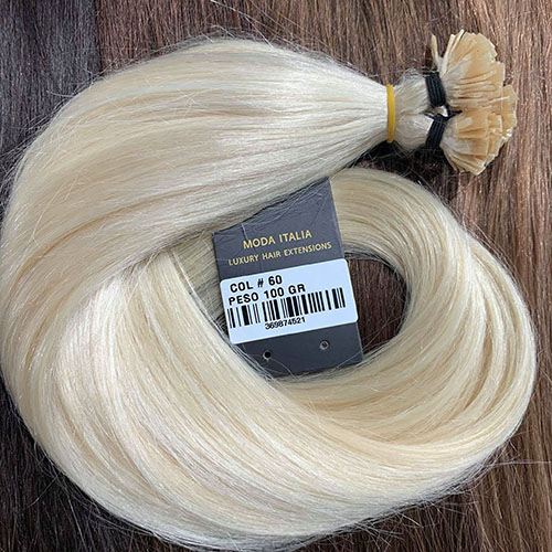 ล็อคส่วนขยายที่มีคลิปแบน CAPELLI EXTENSION MODA ITALIA ส่วนต่อขยายสำหรับ ผม