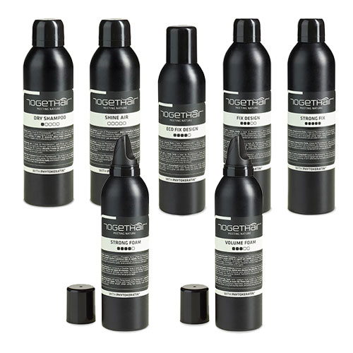 NEW FINISH CONCEPT - black line - with PhytokeratinTM TOGETHAIR Gel dan selesai rambut