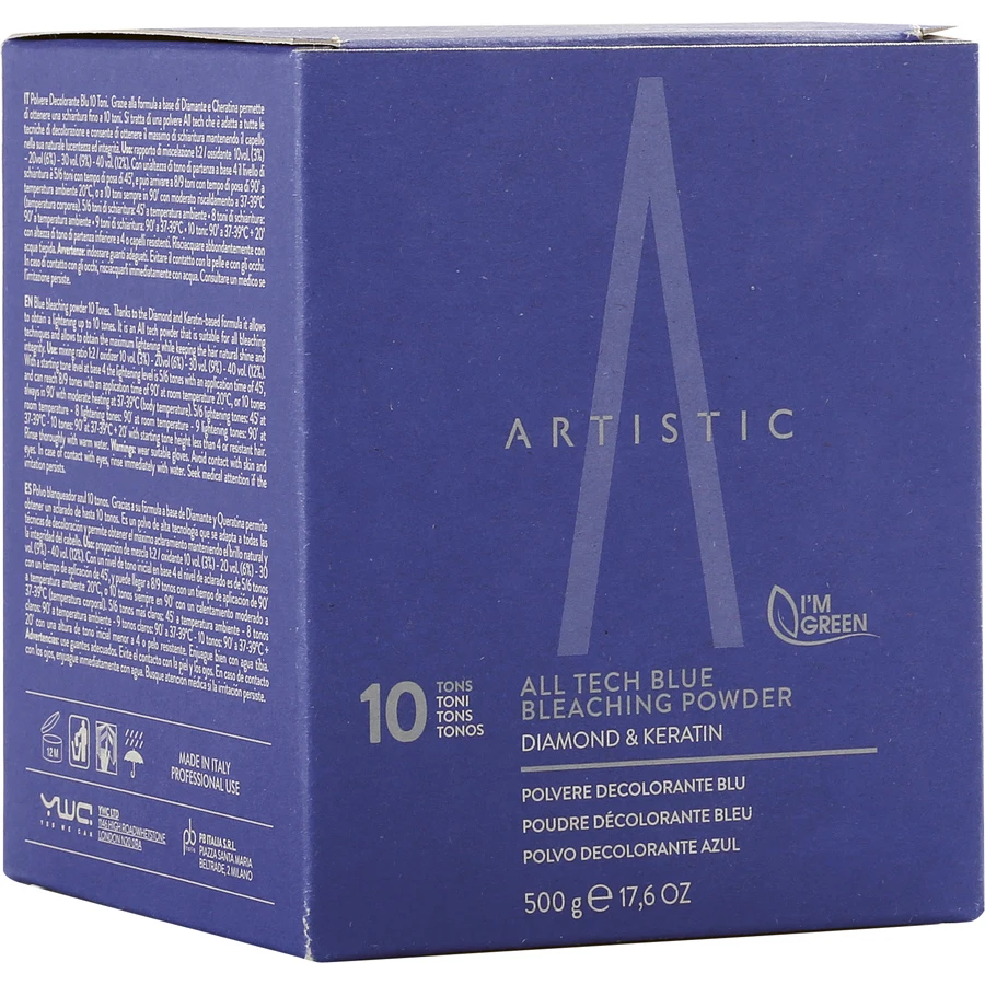 ALL TECH BLUE BLEACHING POWDER ARTISTIC Decolorant pel cabell