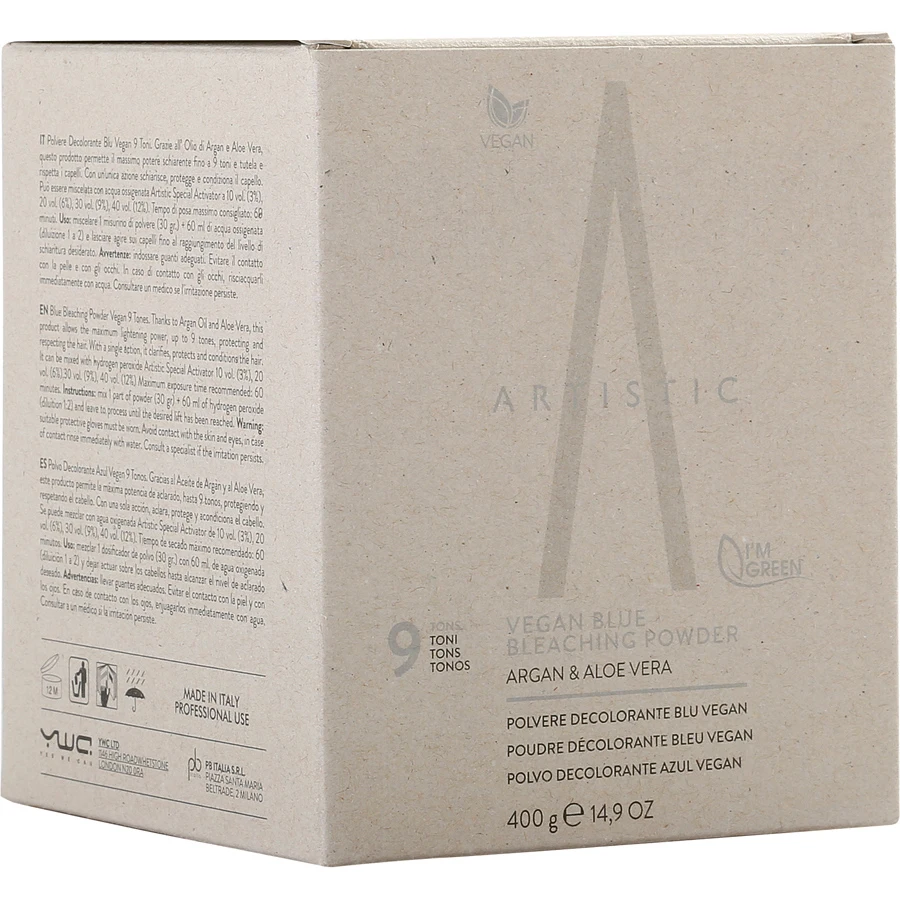 VEGAN BLUE BLEACHING POWDER ARTISTIC Decolorant pel cabell